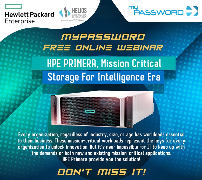 myPassword webinar HPE Primera, Mission Critical Storage For Intelligence Era