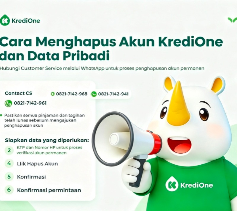 Simak Cara Menghapus Data Kredione dan Cara Hapus Akun Kredione